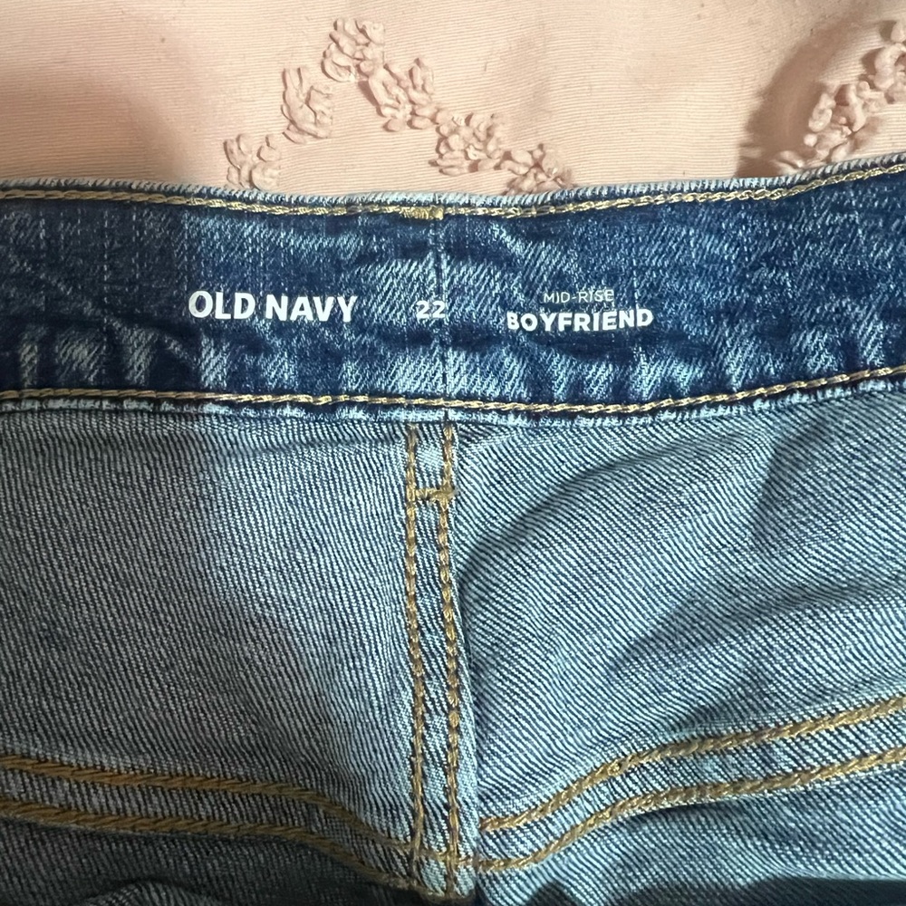 Old Navy Distressed Jean Shorts, 22 - Picture 3 of 4